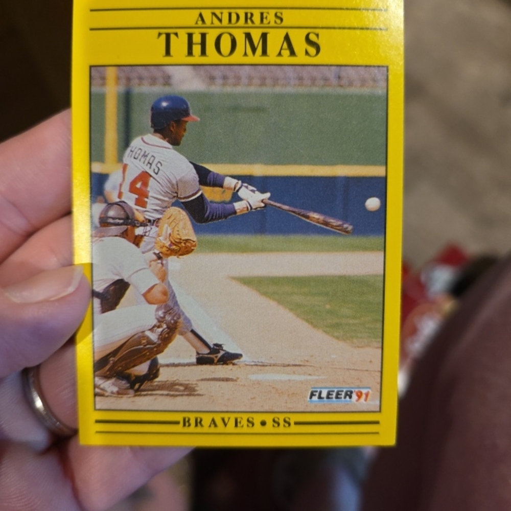 Andres Thomas Fleer 91 Baseball Card